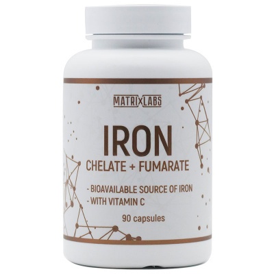  Matrix Labs IRON CHELARE + FUMARATE 90 